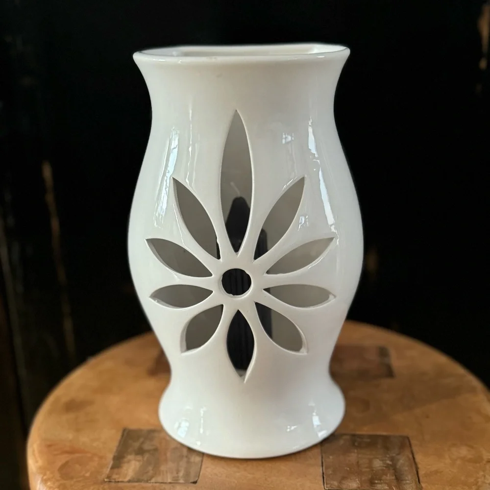 Vtg Partylite SONATA Wall Sconces Ceramic White Rare